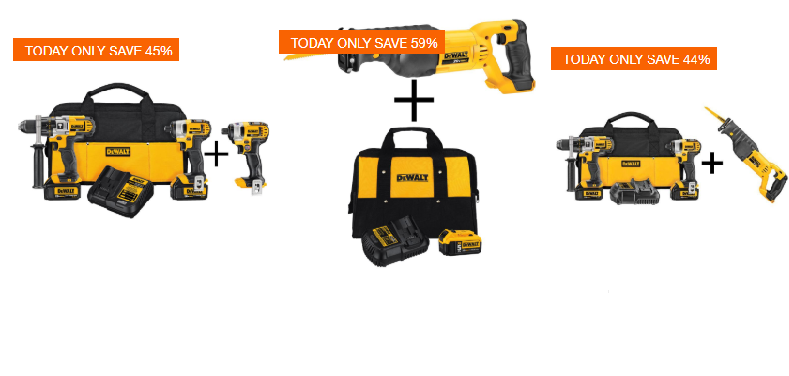 Home Depot: Take Up to 45% off Select DeWalt Tools and Accessories! Today Only!