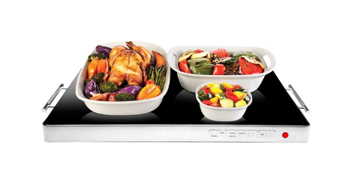 CHEFMAN 400W Glass-top Warming Tray with Temperature Control – Just $39.99!