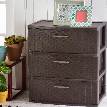Sterilite 3 Drawer Wide Weave Tower (Espresso) – Only $19.48!