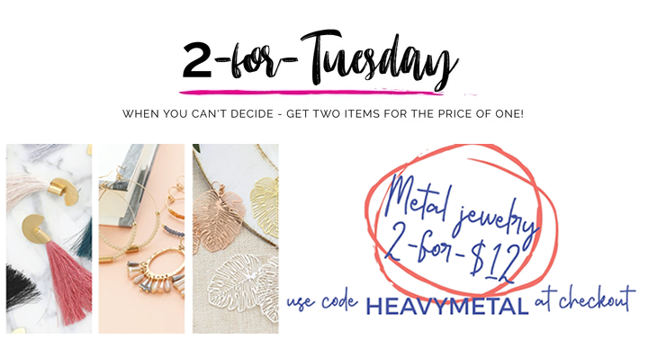 Cents of Style – 2 For Tuesday – CUTE Metal Jewelry – 2 For $12! FREE SHIPPING!