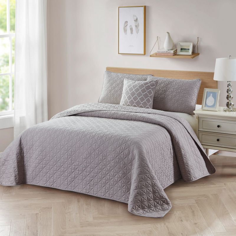 Solid Reversible Quilt Set (4-Piece) – Only $32.99!