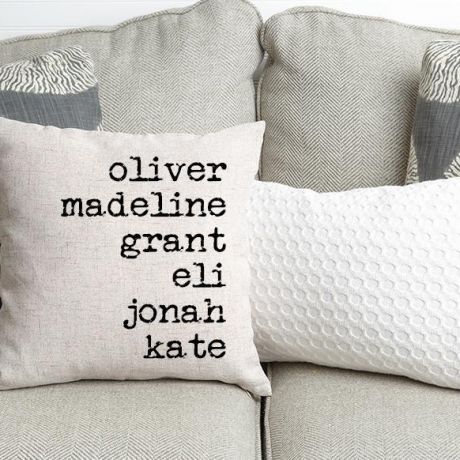 18×18 Personalized Family Name Throw Pillow Covers Only $12.99 Shipped! Great Gift Idea!