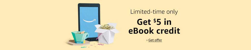 $5 Kindle eBook Credit With $20 Purchase!