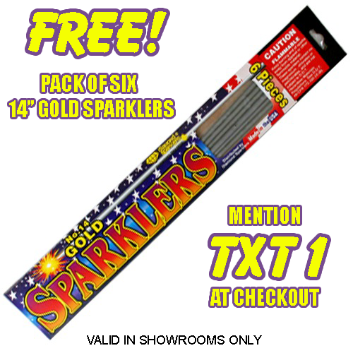 FREE Pack of Gold Sparklers! (Phantom Fireworks)