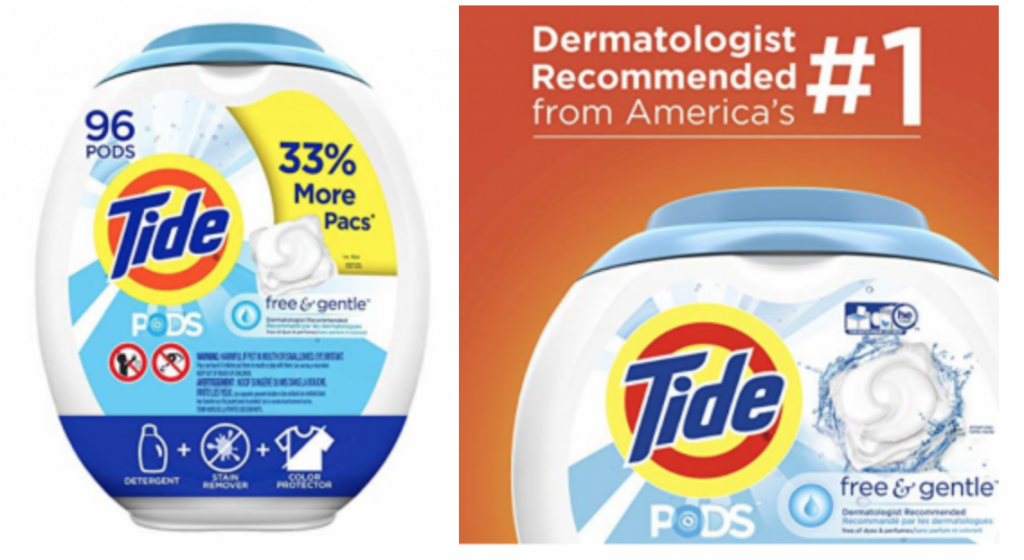 Tide PODS Free and Gentle Laundry Detergent, 96 Count Just $16.30 Shipped!