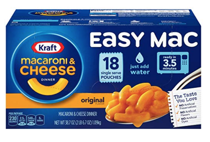 Kraft Easy Mac Microwavable Macaroni & Cheese 18-Count Just $6.24 Shipped!