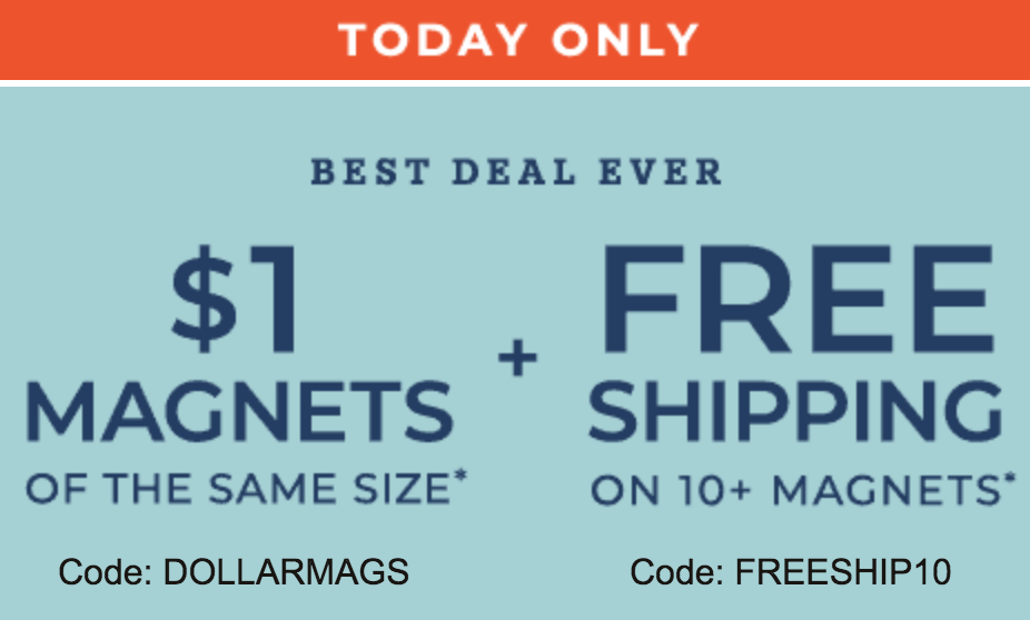 Shutterfly: $1.00 Magnets & FREE Shipping When You Buy 10 or More Today Only!