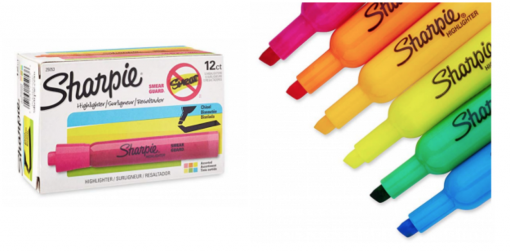 Sharpie Tank Style Highlighters, Assorted Colors 12-Count Just $5.99!