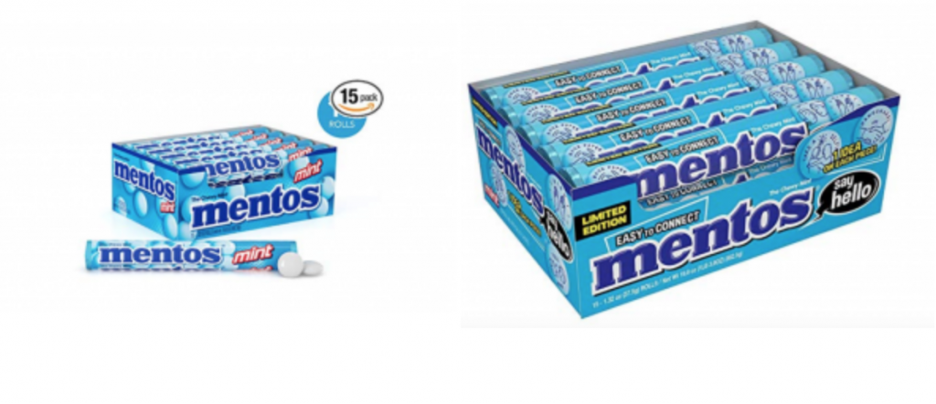 Mentos Chewy Mint Candy Roll, Mint 15-Count Just $7.50!