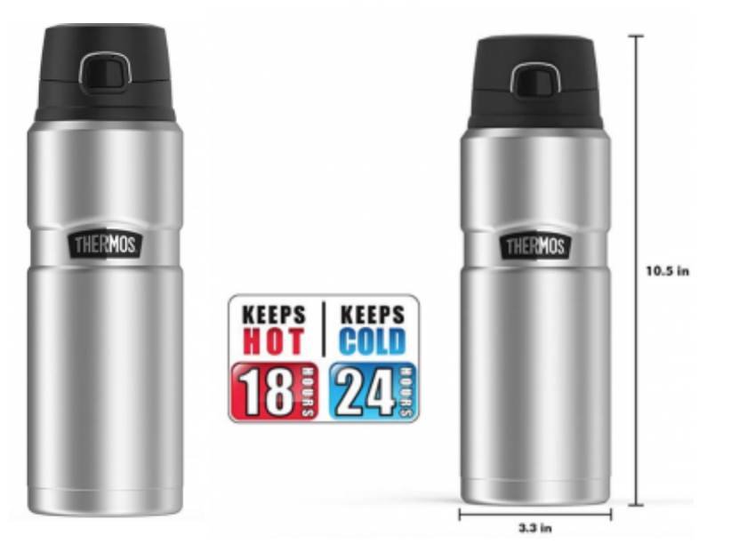 Thermos Stainless King 24-oz Drink Bottle, Stainless Steel Just $15.99! (Reg. $32.99)