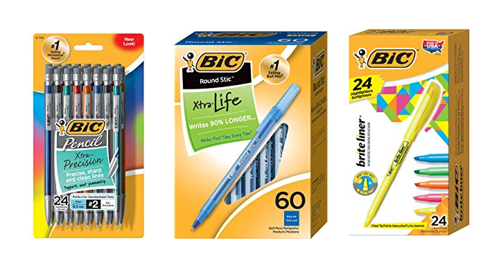 HOT deals for Back to School! Save on BIC Mechanical Pencils, Pens, Highlighters, & More! Deals as good as 82% off!