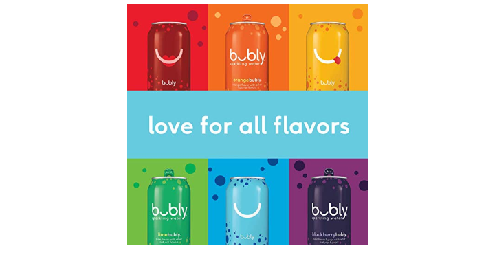 Bubly Sparkling Water (Variety Pack) 18 Count for $6.04 Shipped!