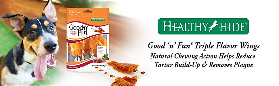 Healthy Hide Good ‘n’ Fun Triple Flavor Wings for Dogs Only $2.10!