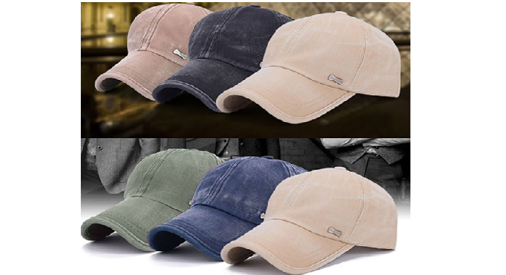 Adjustable Distressed Baseball Caps Only $7.99 Shipped!