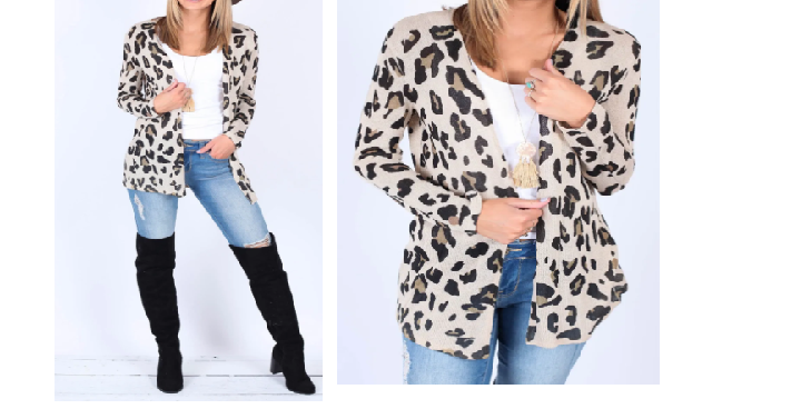 Women’s Luxe Leopard Cardigans Only $19.99!