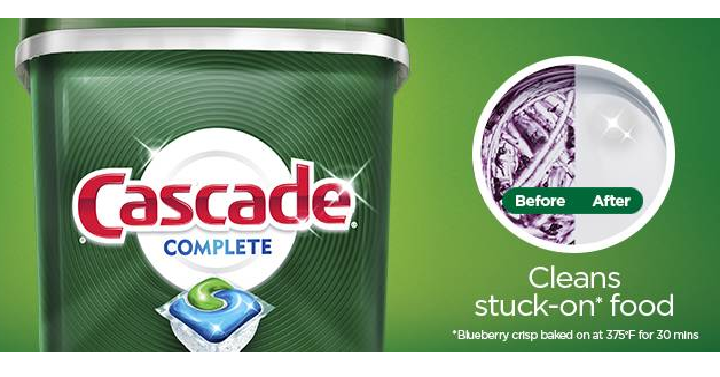 Cascade Complete ActionPacs Dishwasher Detergent Only $10.00!