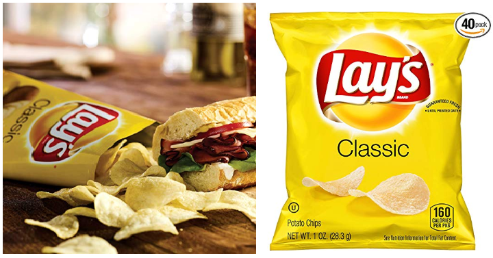 Lay’s Classic Potato Chips, 1 oz (Pack of 40) Only $6.62 Shipped! Lay’s Classic Potato Chips, 1 oz (Pack of 40) Only $6.62 Shipped!