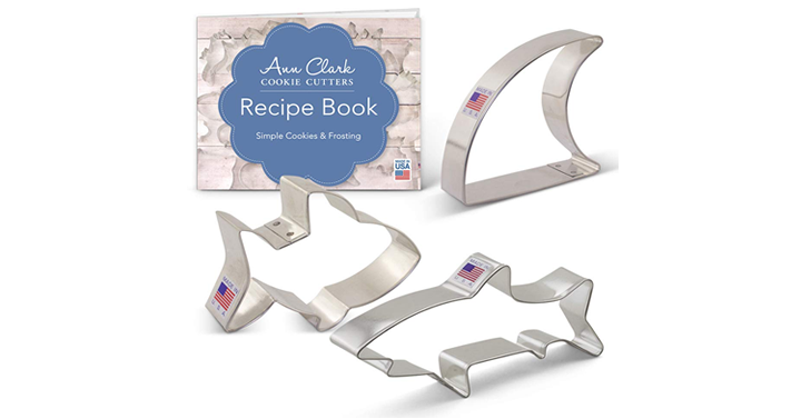Shark Week! 3-Piece Shark Cookie Cutter Set with Recipe Booklet – Just $9.99!