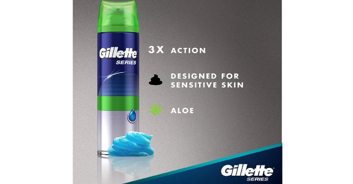 Gillette Series Shaving Gel Sensitive Skin (Pack of 6) – Only $8.97!