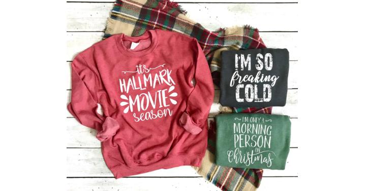 Soft and Cozy Holiday Sweatshirts – Only $19.99!