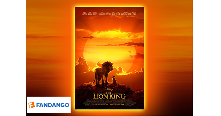 Get This Awesome Freebie! Get FREE $10 off The Lion King Movie Tickets from Fandango and TopCashBack!