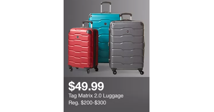 Tag Matrix 20″ Hardside Expandable Carry-On Spinner Suitcases Only $49.99 Shipped! (Reg. $200) Plus, More Luggage on Sale!