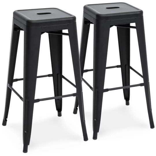 Set of 2 Industrial Metal Bar Stools (30in) Only $56.00 Shipped!