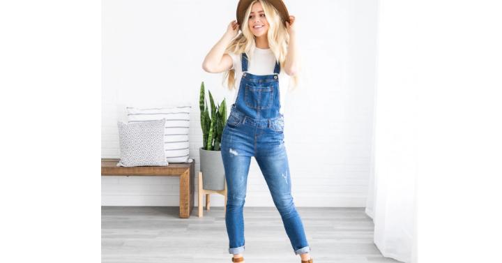 Distressed Overalls – Only $23.99!