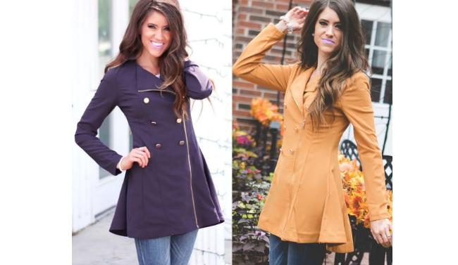 Flattering Button Flair Peacoat – Only $30.99!