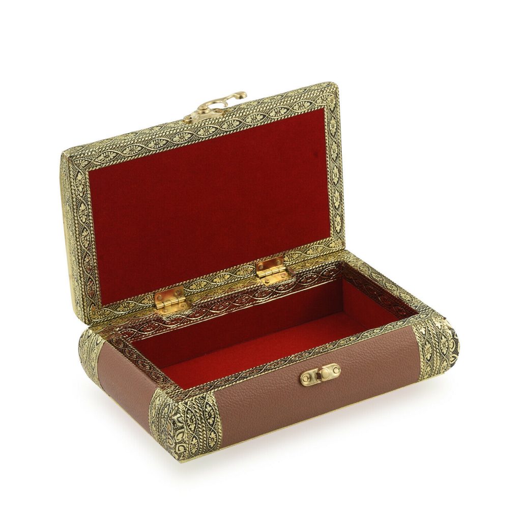 Handcrafted Leaterette Jewelry Box Organizer Only $22.49!