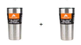 Ozark Trail 20-Ounce Double-Wall, Vacuum-Sealed Tumbler 2 Pack Bundle! Just $10.00!