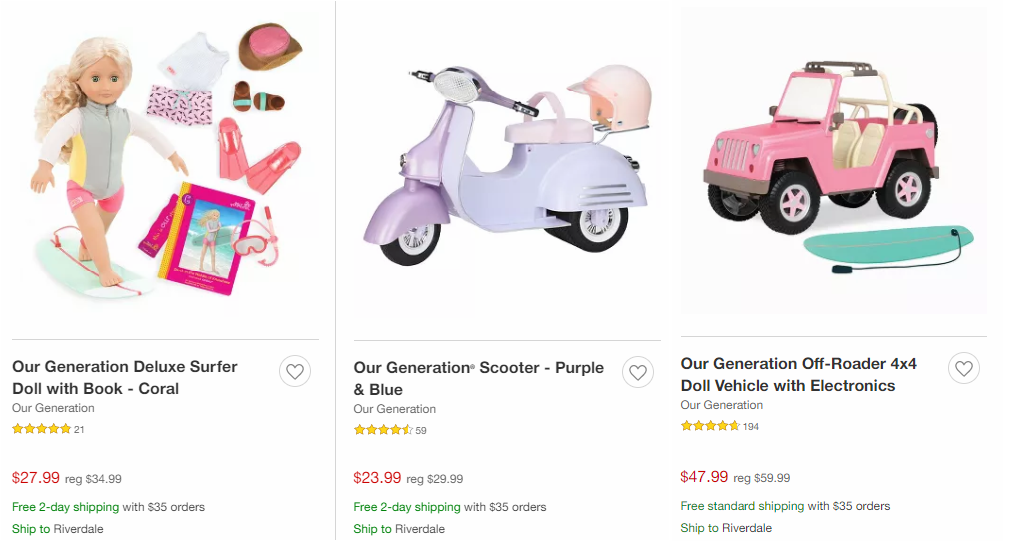 Target: Save 20% Off Select Our Generation Dolls & Accessories!