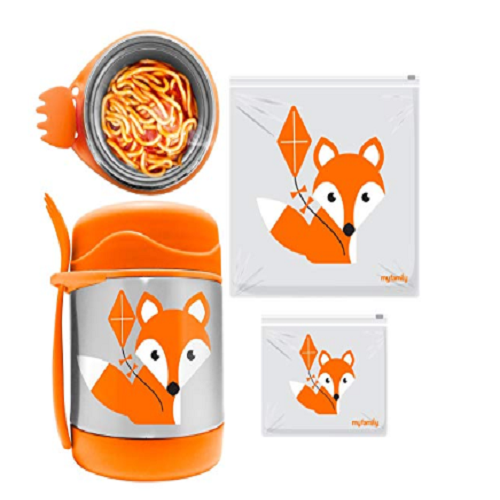 My Family Food Orange Fox Isulated Food Jar w/ Reusuable Slidelock Bag Combo Only $11.46! (Reg. $25)