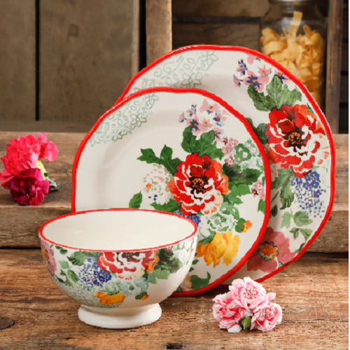 The Pioneer Woman 12-Piece Decorated Dinnerware Set Only $29.99! (Reg. $50)