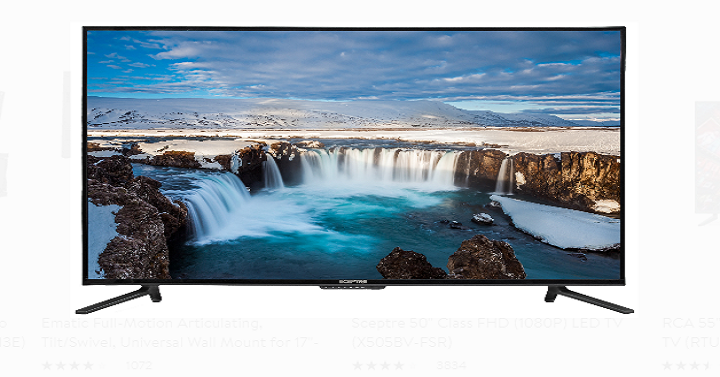 Sceptre 55″ Class 4K Ultra HD (2160P) LED TV Only $219.99 Shipped! (Reg. $400)