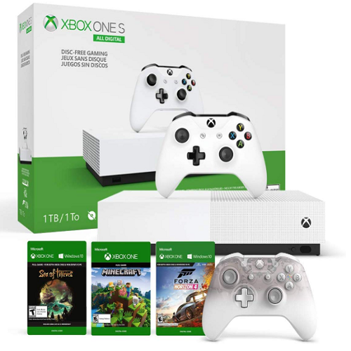 Xbox One S All Digital Edition with Phantom White Controller and 3 Game Codes Only $199 Shipped! (Reg. $313.89)