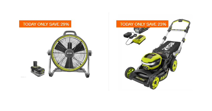 Home Depot: Save Up to 30% off Select Ryobi Tools and Outdoor Power Equipment!