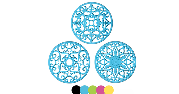 Silicone Multi-Use Carved Trivet Mat – Set of 3 – Just $13.99!