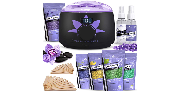 Home Waxing Kit Wax Warmer with 47 Accessories Only $32.25 Shipped!