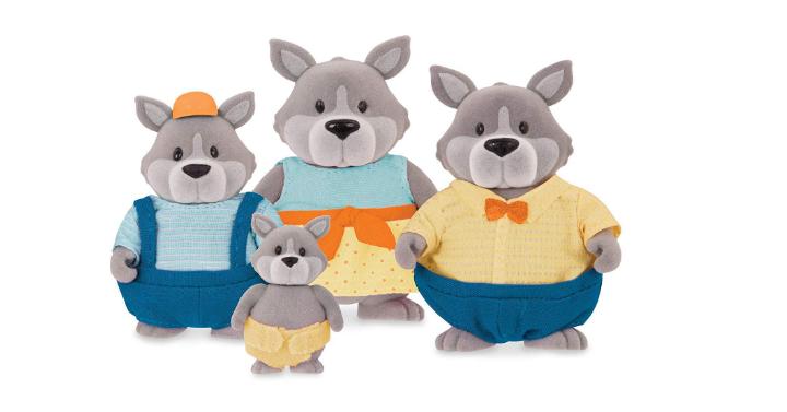 Li’l Woodzeez Gray Paws Wolf Family with English Storybook Toy – Only $9.99!