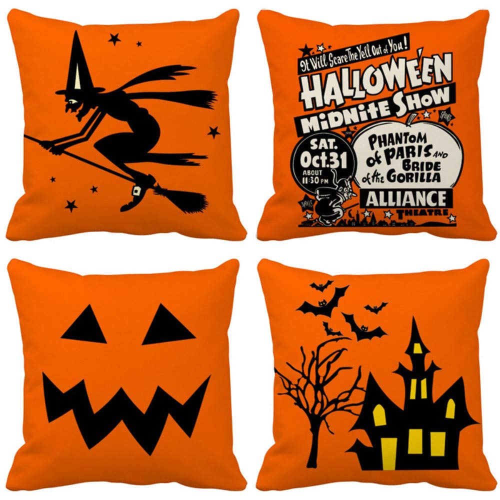 Halloween Throw Pillow Covers 4-pk Just $6.99!