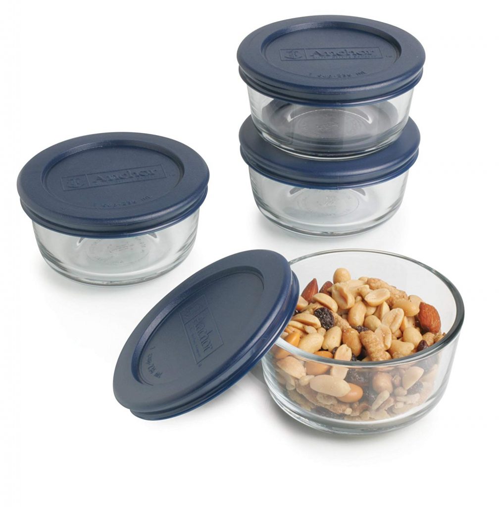 Set of Four Anchor Hocking Glass Food Storage Containers With Lids Only $6.96!