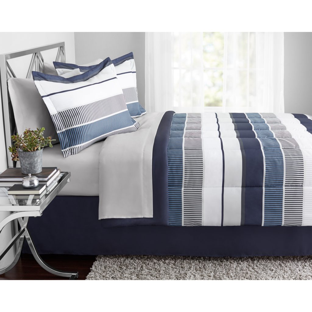 Mainstays Stripe Bed in a Bag Bedding Only $29.96! ALL sizes!
