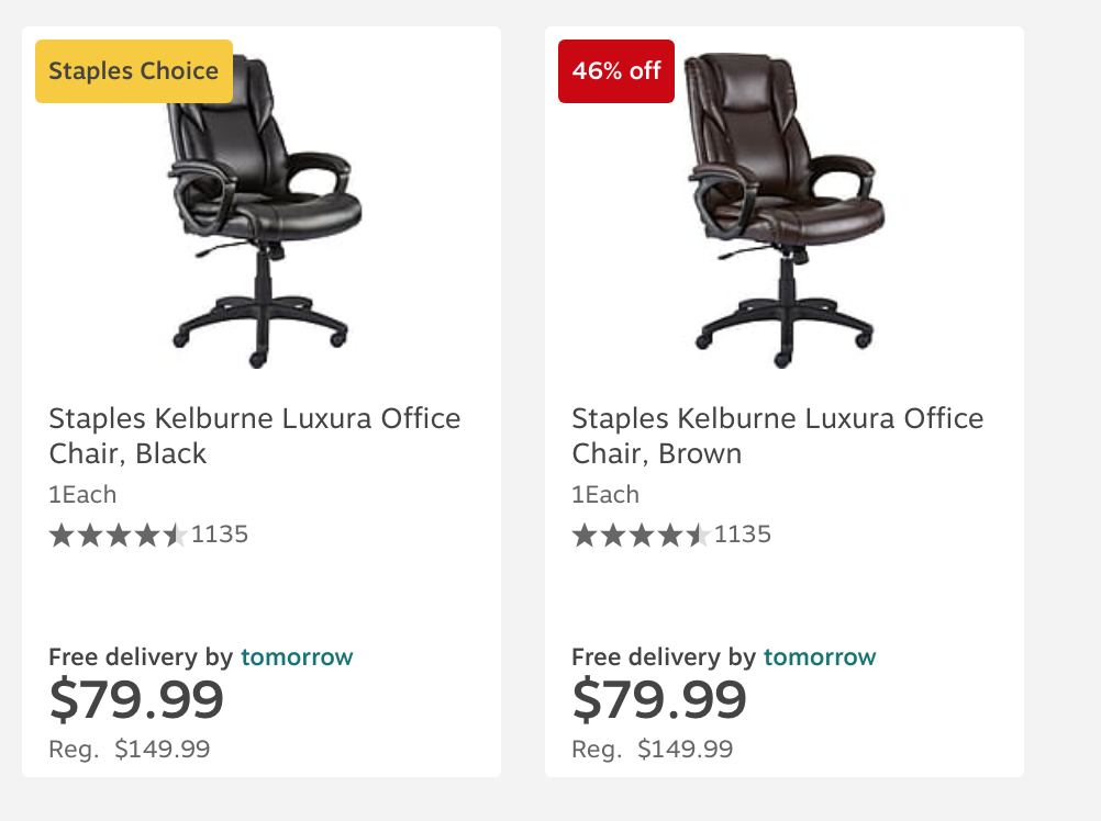 Staples: $20 Off Orders of $75 Or More! Kelburne Luxura Office Chair Just $59.99! (Reg. $149.99)