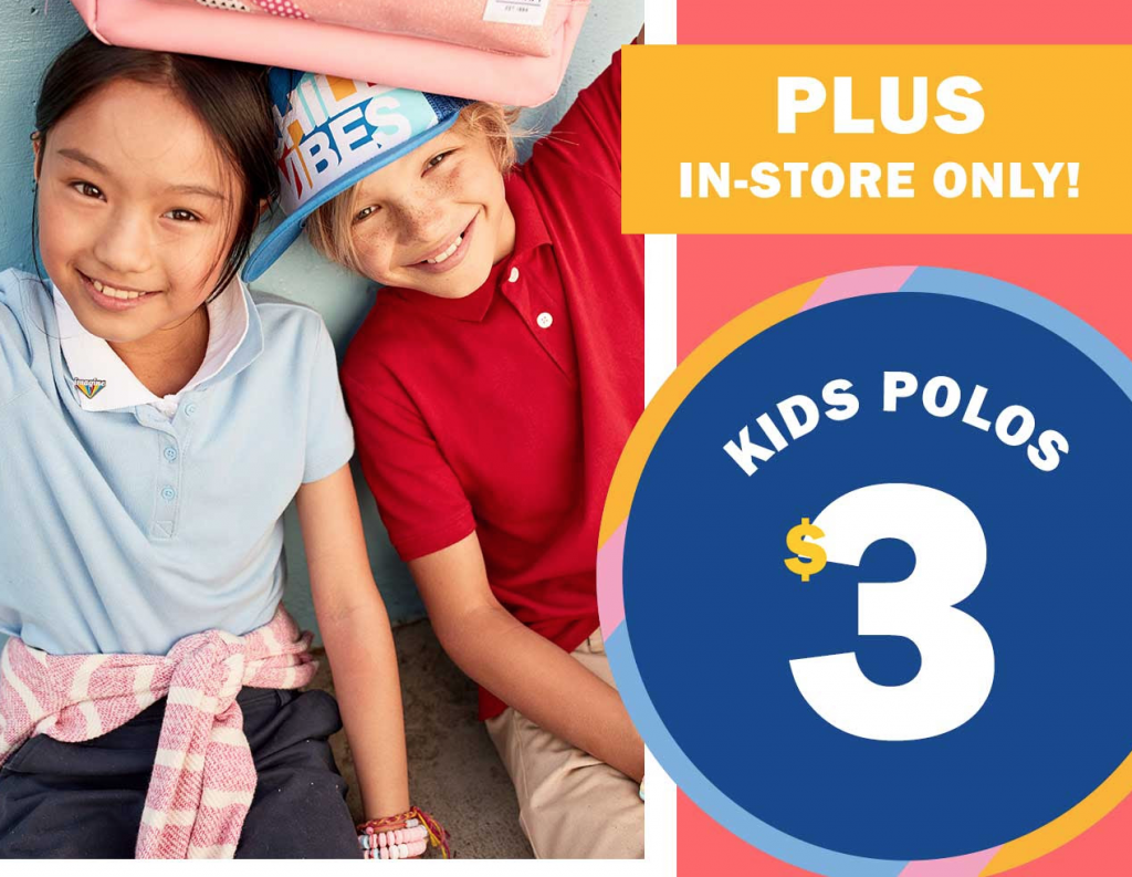 Old Navy: $3.00 Kids Polos In-Store Only! Plus, 50% Off Jeans For The Whole Family!