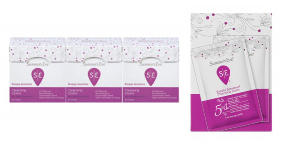 Summer’s Eve Cleansing Cloths Simply Sensitive 16-Count Pack of 3 Just $4.90 Shipped!