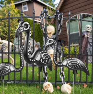 Skeleteen Zombie Skeleton Flamingo 2-Pack Just $28.99! Perfect Halloween Yard Decoration!