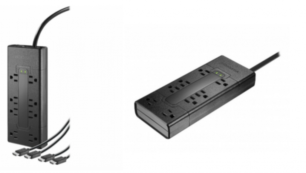 Insignia 8-Outlet Surge Protector with Two 8’ 4K UltraHD/HDR HDMI Cables Just $19.99 Today Only!