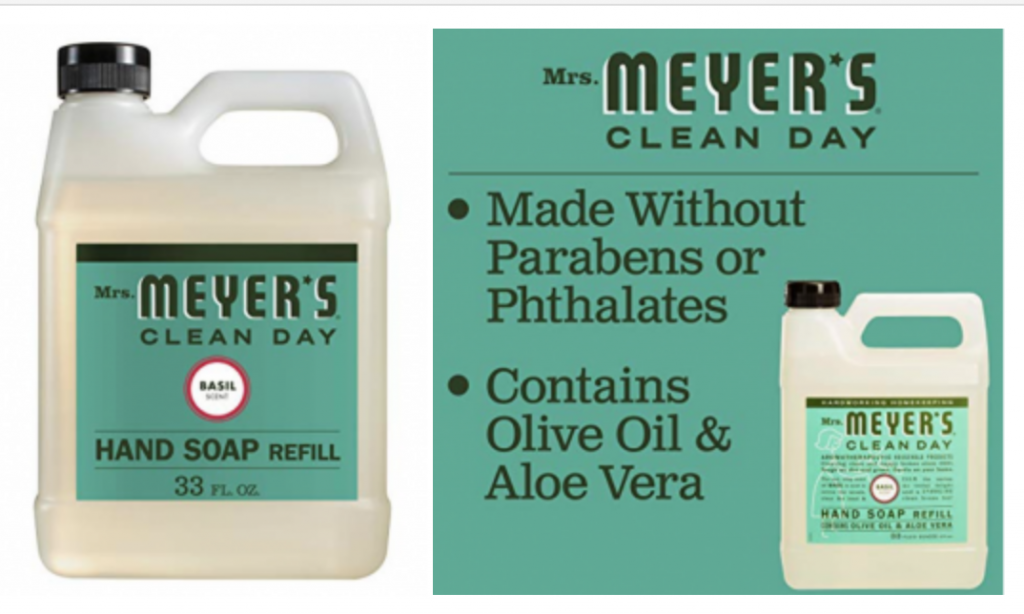 Mrs. Meyer’s Liquid Hand Soap Refill, Basil, 33 fl oz Just $4.75 Shipped!