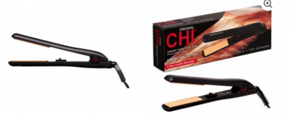 CHI Original Ceramic Hairstyling Flat Iron Hair Straightener, 1″ $53.99! (Reg. $79.99)